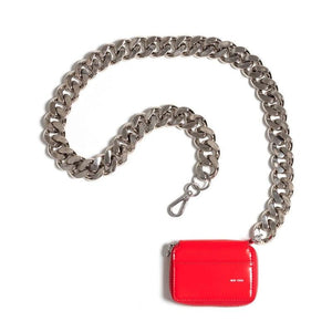 Small Wallet Bag with Thick Chain - Red - Shop Above Standard