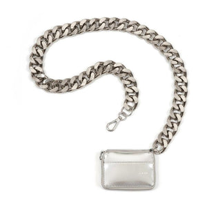 Small Wallet Bag with Thick Chain - Silver - Shop Above Standard