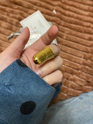 Dipped Tip Gold Finger Ring - Shop Above Standard