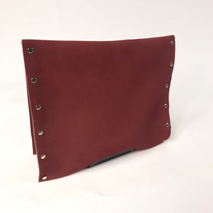 Rose Red Leather Purse Clutch Bag Gold Hardware 7.5" h x 11" - Shop Above Standard
