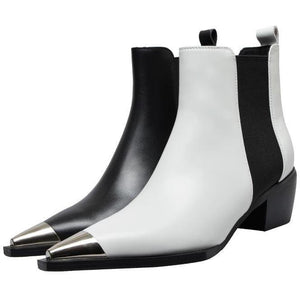 Silver Pointed Toe Statement Ankle Boots - Shop Above Standard