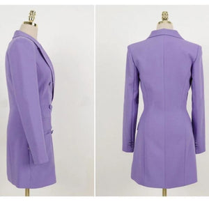 Purple Lavender Blazer with Buttons and Pockets - Shop Above Standard