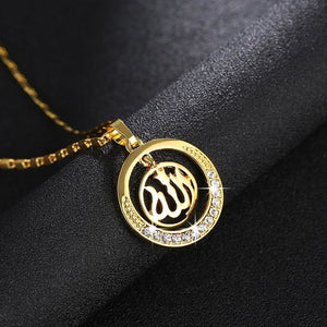 Floating Allah Pendant Necklace in Gold, Silver or Rose Gold Tone - Shop Above Standard