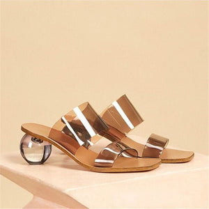 Clear PVC Round Ball Sandals - Shop Above Standard