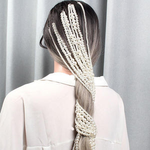 Long Pearl Chain Hair Clip In - Shop Above Standard