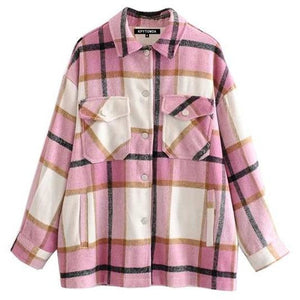 Thick Oversized Plaid Flannel Jacket - Shop Above Standard