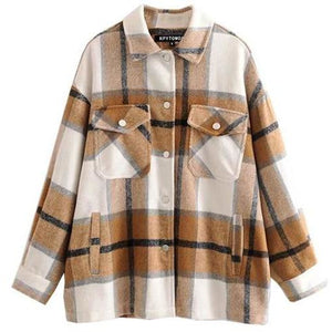 Thick Oversized Plaid Flannel Jacket - Shop Above Standard