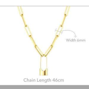 Low Lock Pendant Chain Necklace - Shop Above Standard