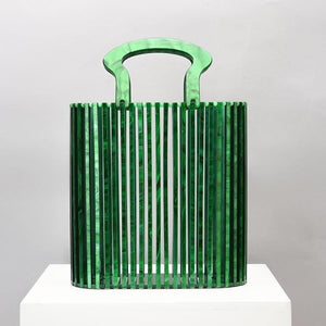 Green Lilian Acrylic Basket Tote - Shop Above Standard