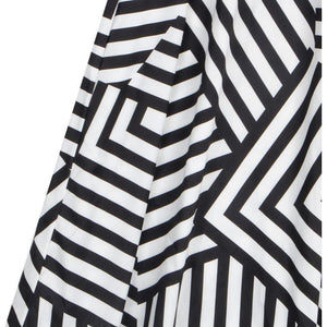 Black and White Abstract Stripe Maxi Dress - Shop Above Standard