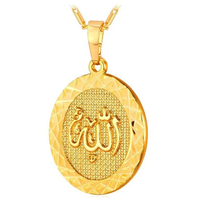 10K Rose Gold Allah Pendant 1.75ct Diamonds with Chain