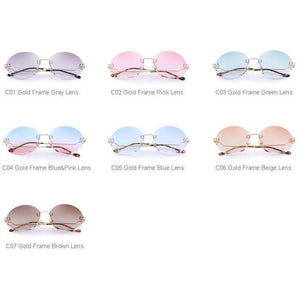 Round Frameless Sunglasses With UV400 Protection - Shop Above Standard