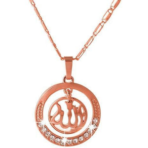 Floating Allah Pendant Necklace in Gold, Silver or Rose Gold Tone - Shop Above Standard