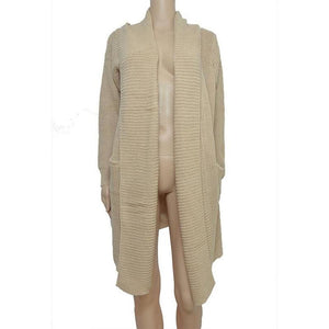 Longline Draped Wide Lapel Knitted Cardigans with Pockets - Shop Above Standard
