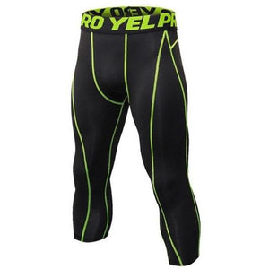 Mens Neon Green Training Compression Pants - Shop Above Standard