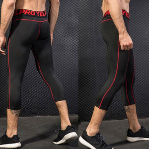 Mens Black & Red Training Compression Pants - Shop Above Standard