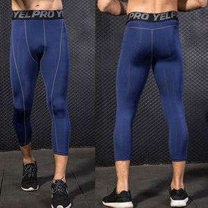 Mens Blue Training Compression Pants - Shop Above Standard